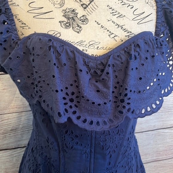 Corset-Story Peony Summer Dress Off Shoulder Broderie Anglaise Lace Steel Boning - Picture 5 of 12